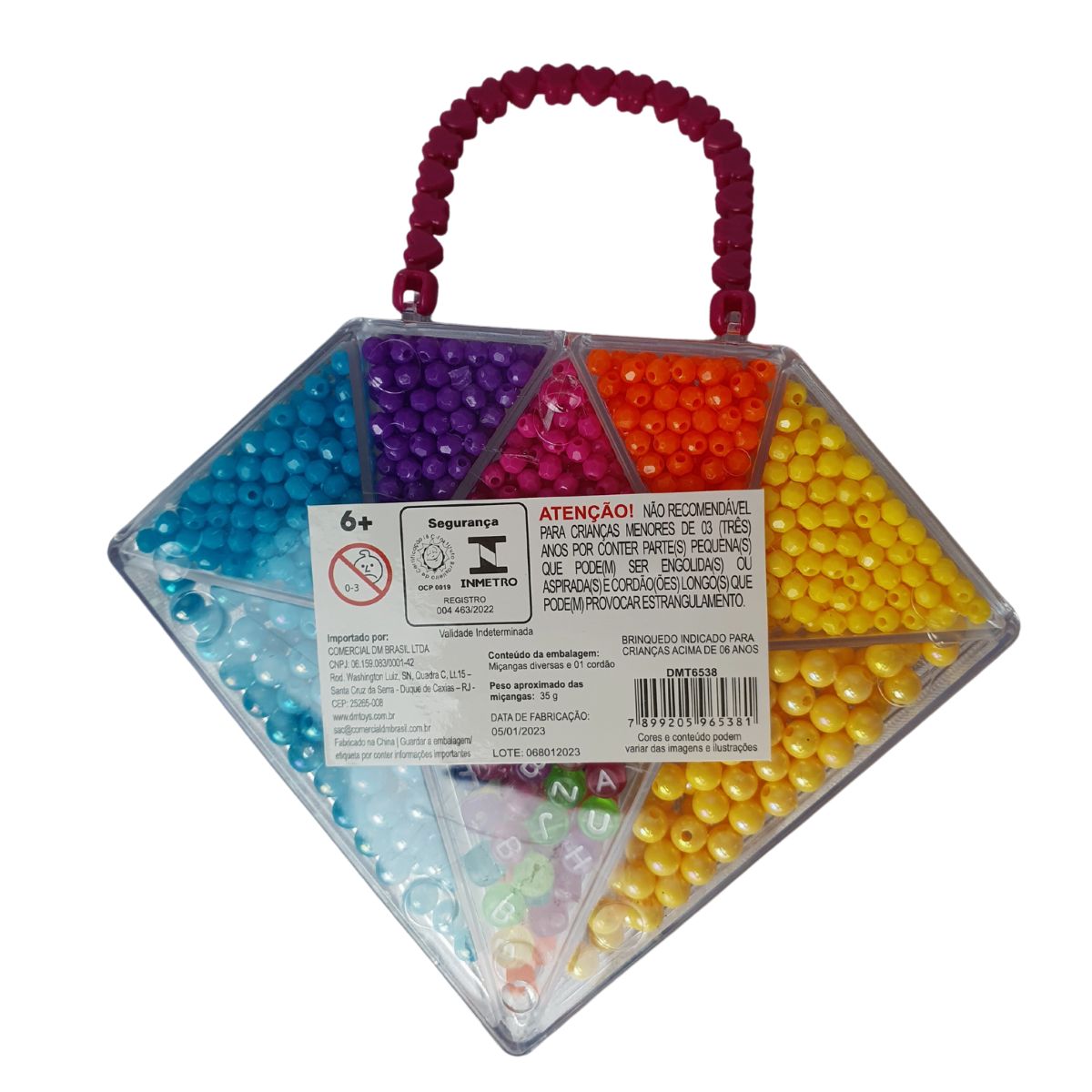 Kit Pocket Miçangas Coloridas Diamante - DM Toys Kit Pocket Miçangas Coloridas Diamante - DM Toys
